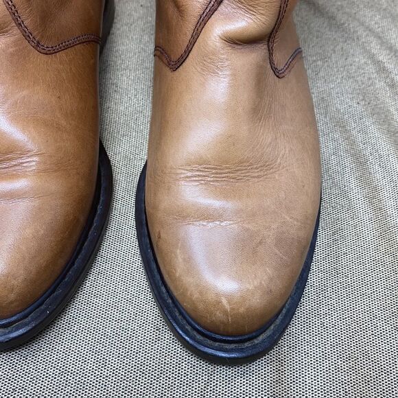 Genuine Tan Leather Fleece Lined Boots - Picture 7 of 12